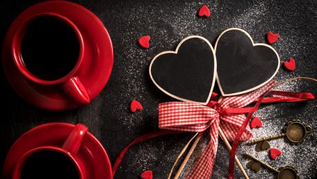 Romantic Coffee Moments for Valentine’s Day  wallpaper