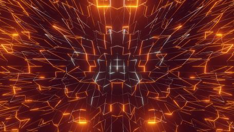 Amber Electric Symmetry in 4K wallpaper