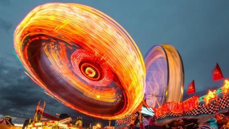 Ferris Wheel Long Exposure Photography wallpaper