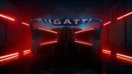 Bugatti Bolide Under Neon Lights wallpaper