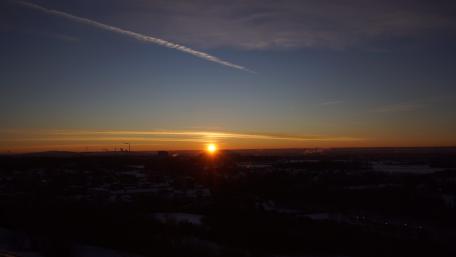 Sunrise over the arena wallpaper