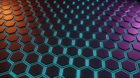 Neon Hexagon Mesh Wallpaper wallpaper