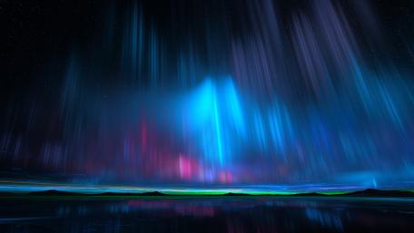 Glowing Dance of the Aurora Borealis wallpaper