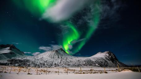 Alaskan polar lights wallpaper