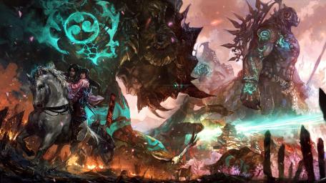 Battle of Mystical Titans wallpaper