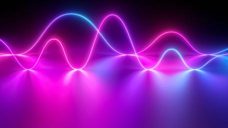 Vibrant Neon Waves Abstract Wallpaper wallpaper