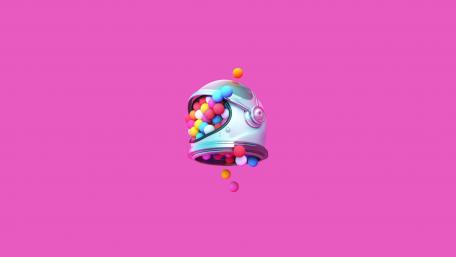 Floating Helmet Overflowing with Fun wallpaper