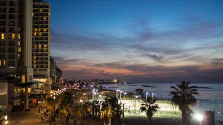 Tel Aviv evening wallpaper