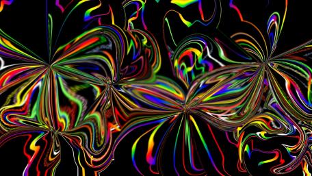 Multicolored volutes wallpaper