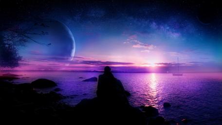 Planet Reflection of a Futuristic World wallpaper