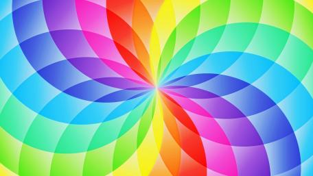 Vibrant Geometric Floral Burst Artful Design for Colorful Spaces wallpaper