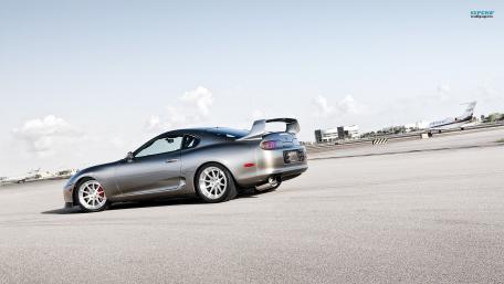 Clean Sliver Toyota Supra wallpaper