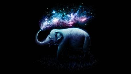 Galactic Elephant Fantasy Art wallpaper