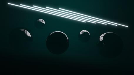 Aesthetic Spheres in Motion wallpaper