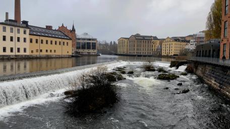 Serene Norrköping Waterfront Scene wallpaper