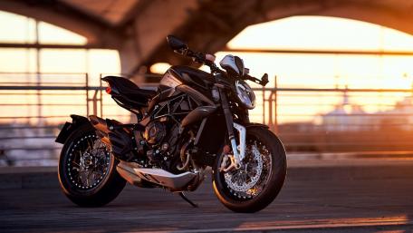 MV Agusta Brutale in Stunning Sunset Light wallpaper