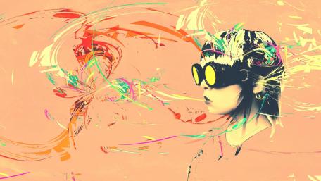 Steampunk Visionaries in Abstract Form wallpaper