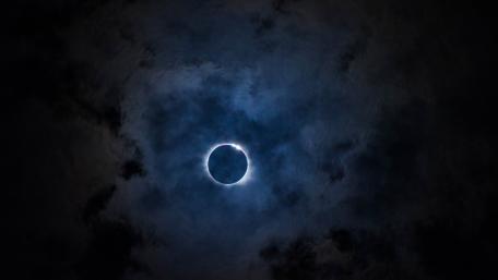 Eclipsed Beauty in the Night Sky wallpaper