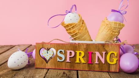 Springtime Easter Delight in 4K Colors wallpaper