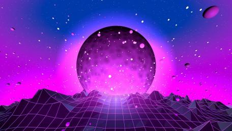 Retro Neon Dreamscape wallpaper
