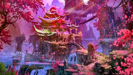 Sakura blossom Japanese art wallpaper