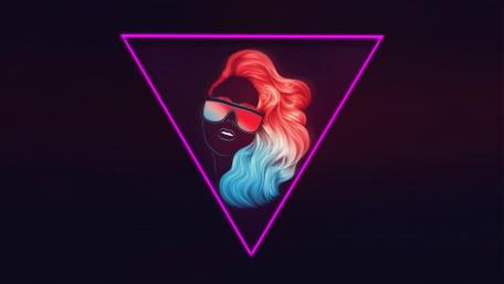Neon girl wallpaper