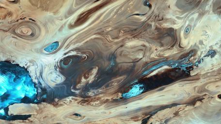 Dasht-e Kavir desert in Iran, photographed by satellite wallpaper