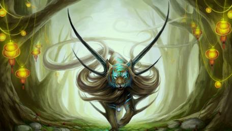 Majestic Tiger in Enchanted Forest wallpaper