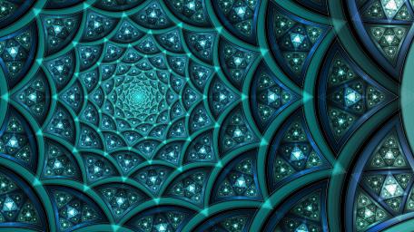 Mesmerizing Blue Fractal Design in 4K Resolution wallpaper