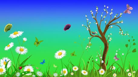 Spring Fantasy Blossom Burst wallpaper