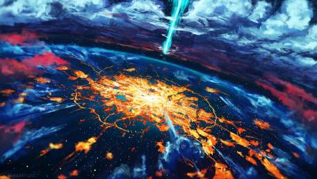 Apocalyptic Impact on Earth wallpaper
