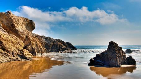 Malibu beach rocks wallpaper