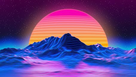 Retro Neon Dreamscape wallpaper