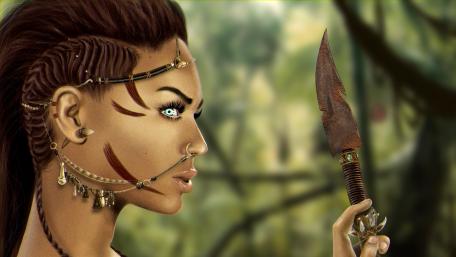 Native american warrior woman wallpaper