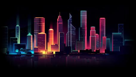 Neon Metropolis at Night wallpaper