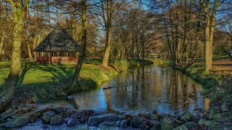 Riverside Gazebo wallpaper