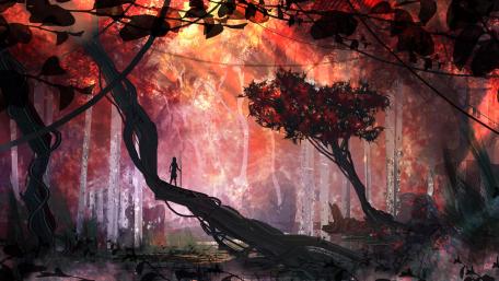 Enchanted Forest at Twilight wallpaper