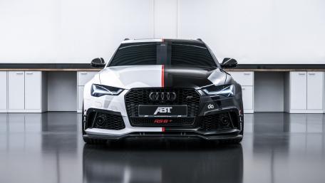 Black and white Audi RS6 Avant wallpaper
