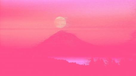 Pink fantasy landscape wallpaper