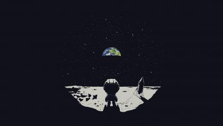Earth from moon wallpaper