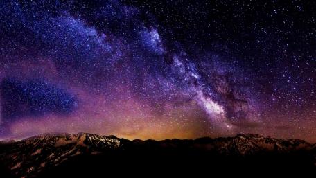 Milky Way Over Majestic Mountains wallpaper