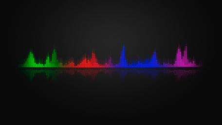 Vibrant Neon Equalizer Peaks wallpaper