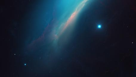 Blue Cosmic Majesty in 8K wallpaper