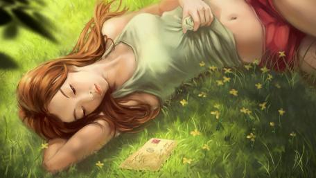 Tranquil Afternoon in the Meadow wallpaper