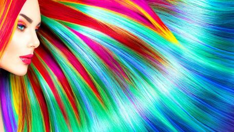 Colorful hair wallpaper