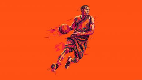 Dynamic Basketball Player in Motion wallpaper