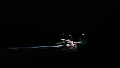 Light Trails in the Quiet Darkness wallpaper