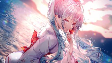 Twilight Serenade by Hatsune Miku wallpaper