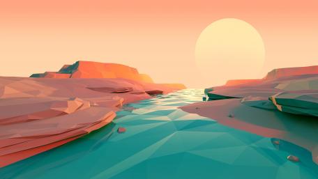Low-Poly Landscape wallpaper