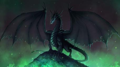 Green dragon wallpaper